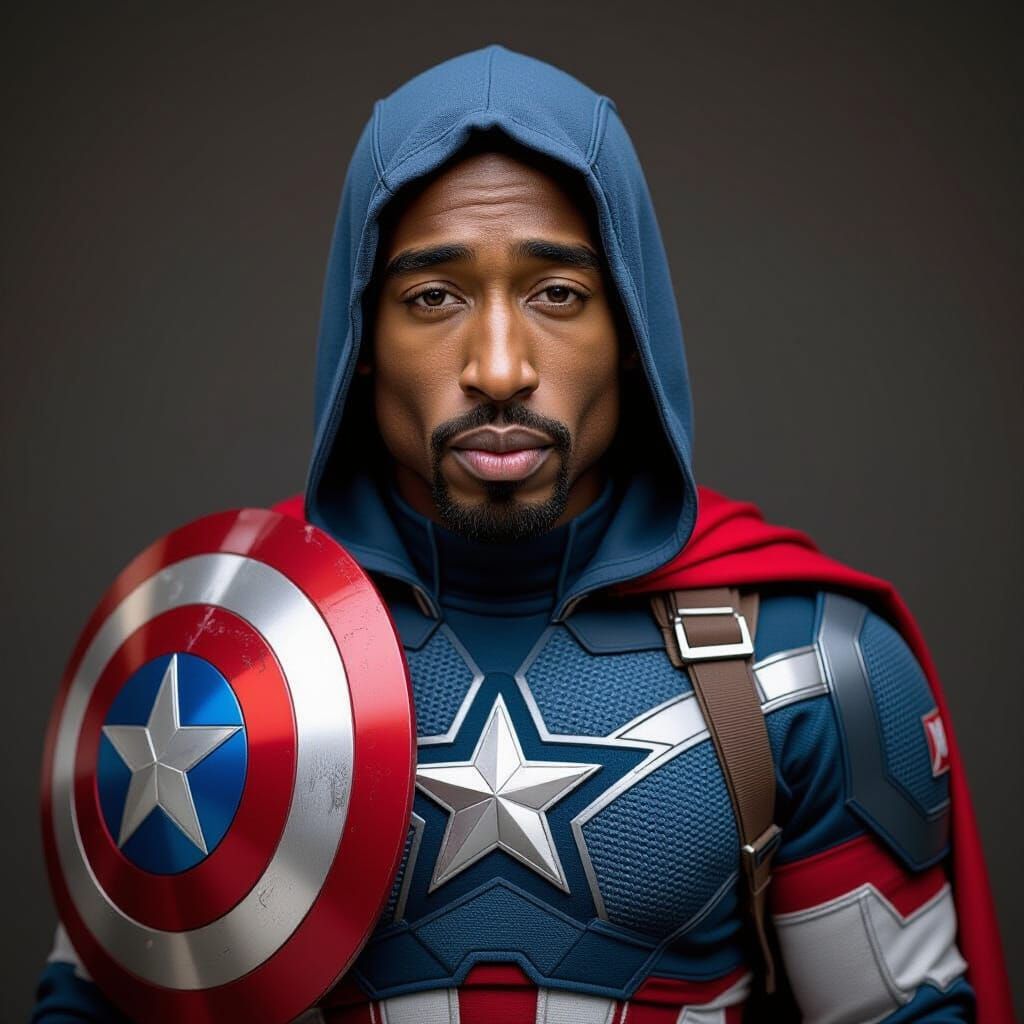 Tupac Shakur as Captain America