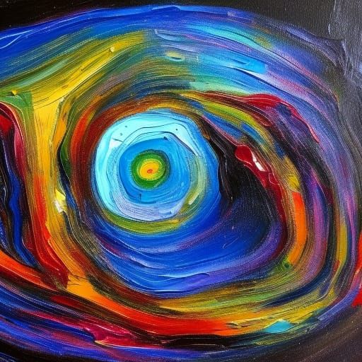 Black Hole: Expressionist Impasto Painting