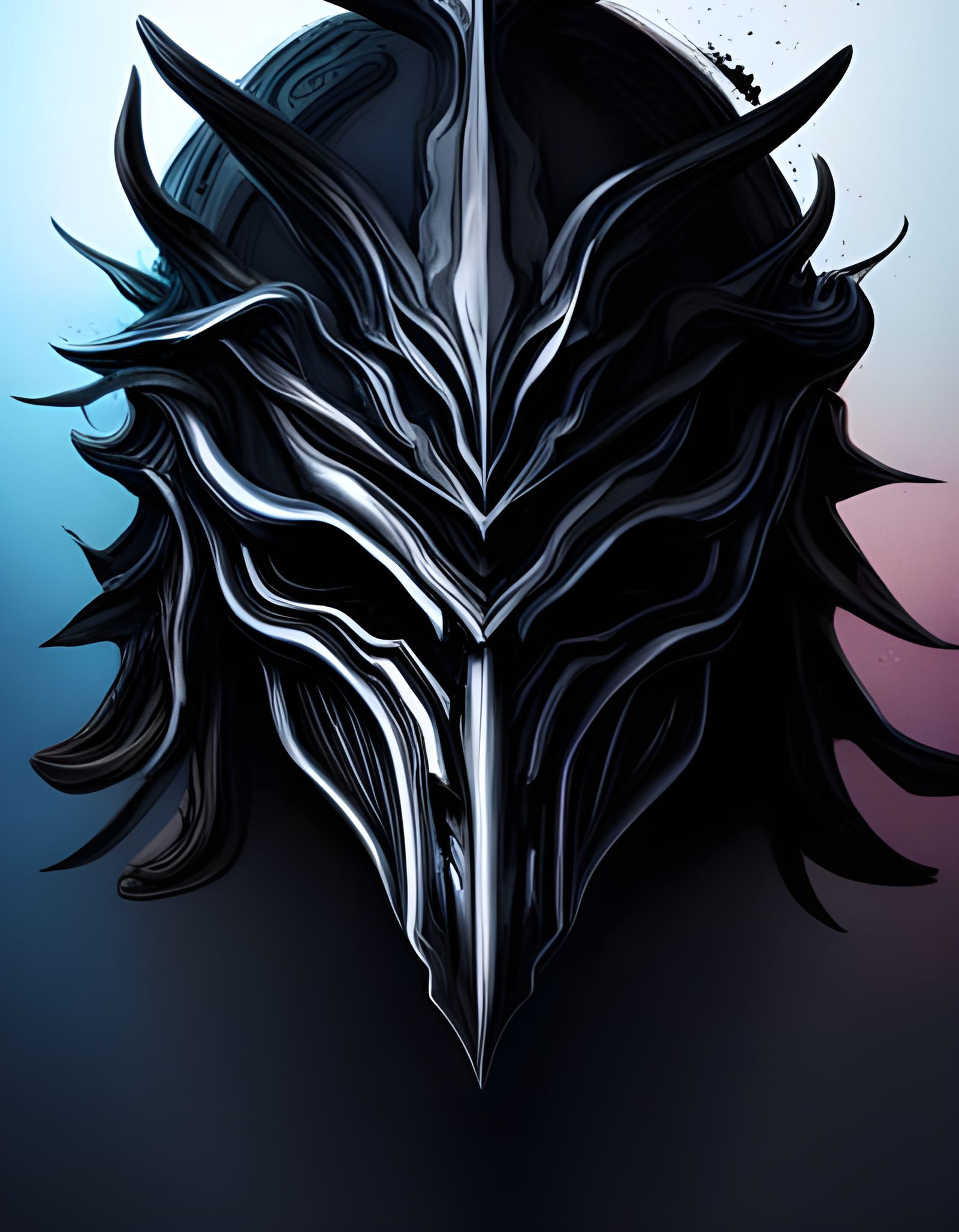 Sinister Dark Helmet in Hyperrealistic Style