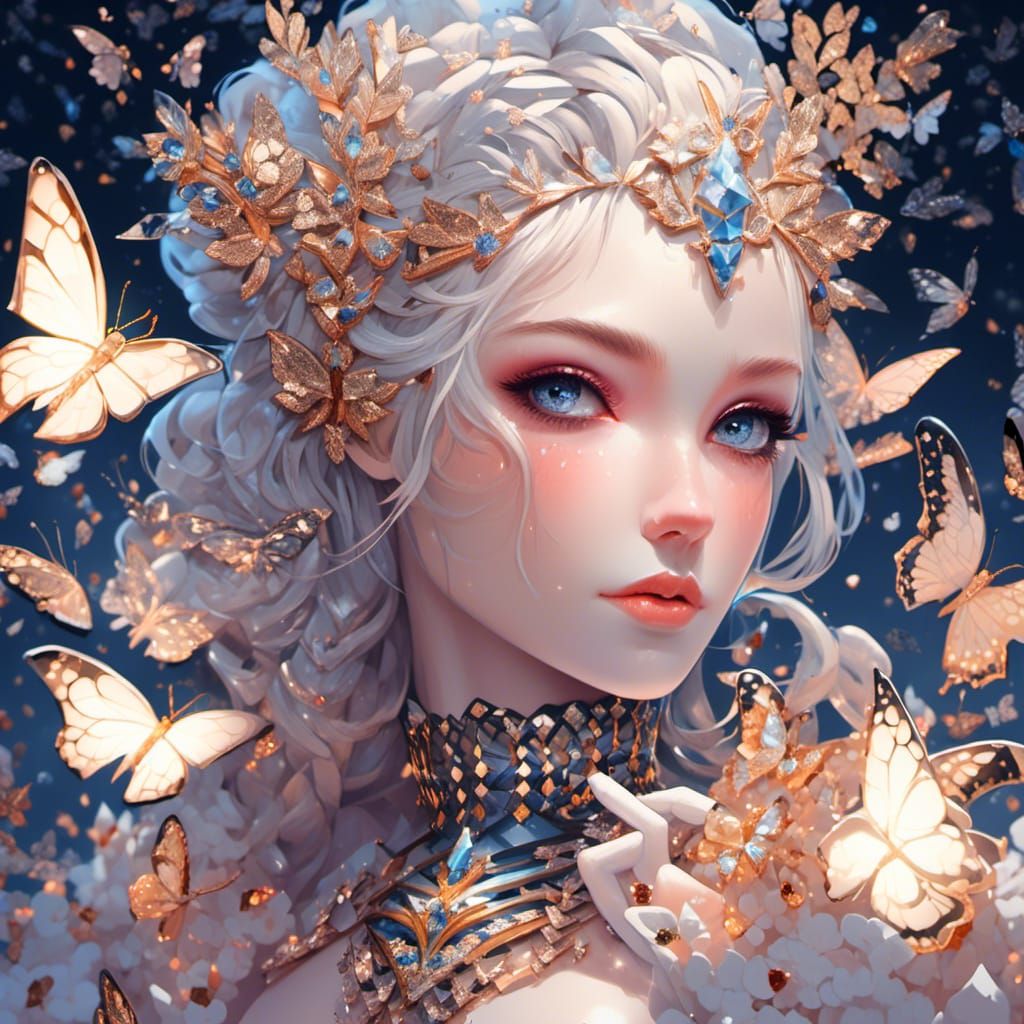 Glittering Fairy Queen in Sparkling Fantasy Art