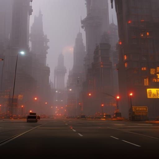Urban Realism: Mega City with Dark Vibe