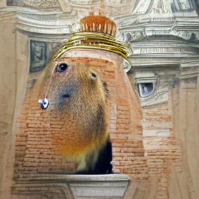 Capybara Pope in Vatican City