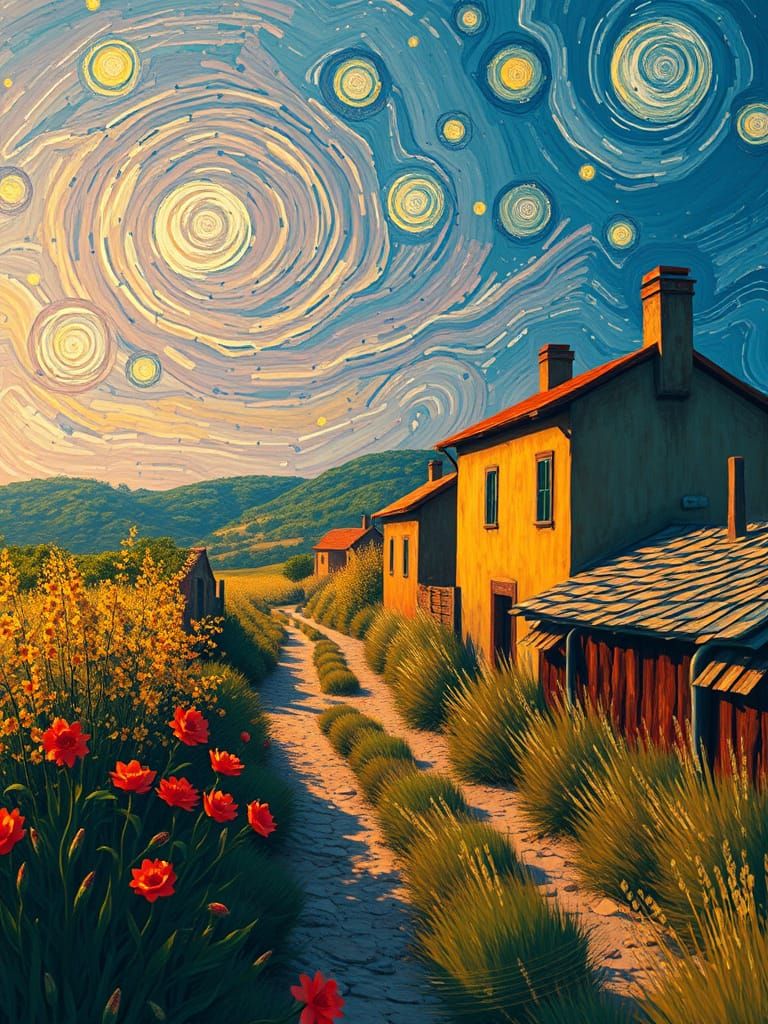 Ethereal Masterpiece in Thick, Impasto Brushstrokes