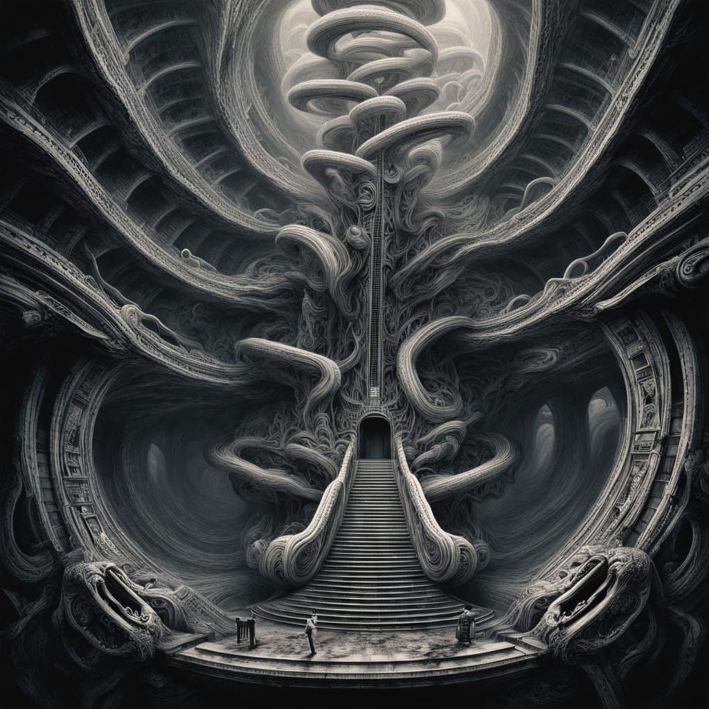 Surreal Desert Carnival with Melting Gold and Twisted Perfor...