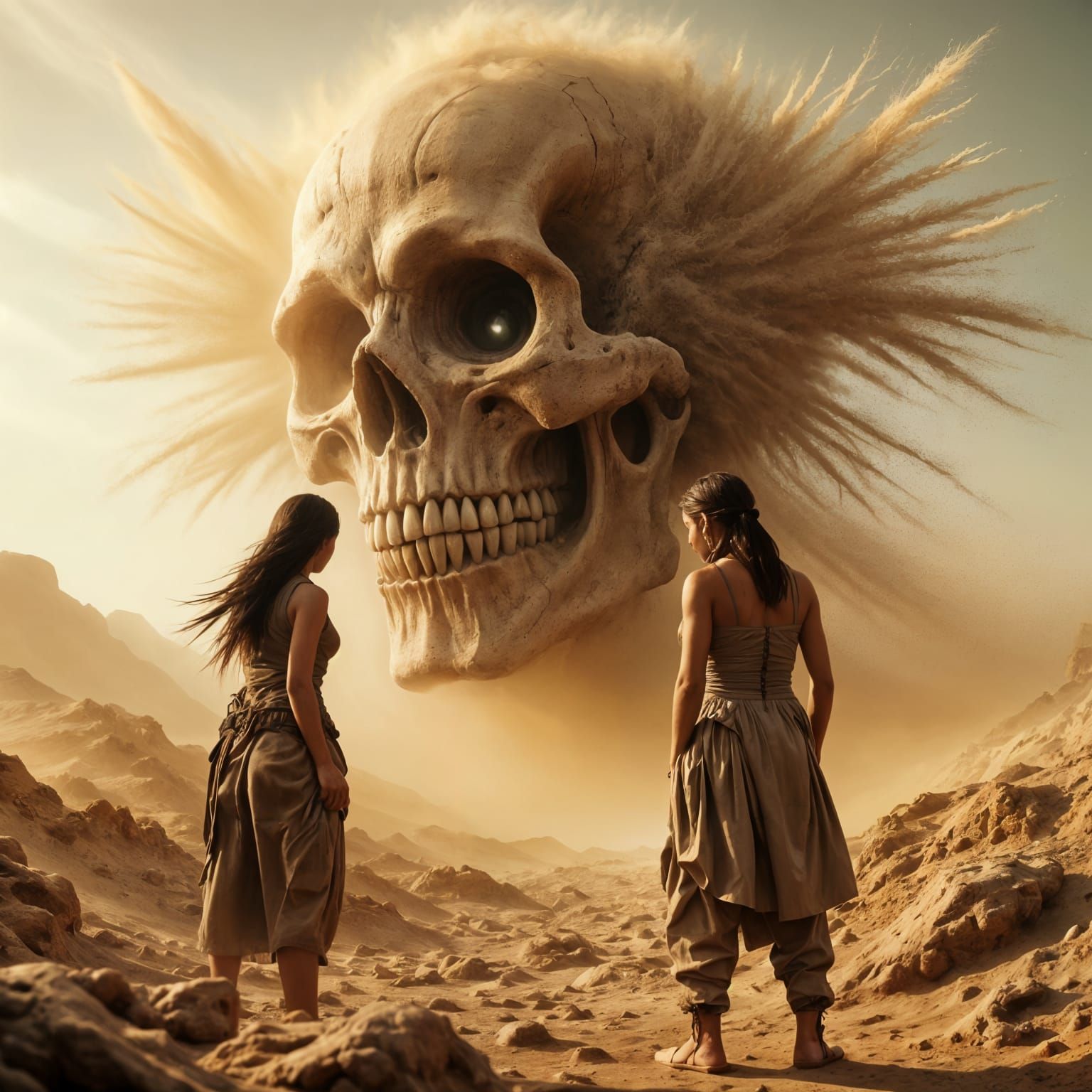 Ancient Monolith Awakens in Swirling Sandstorm