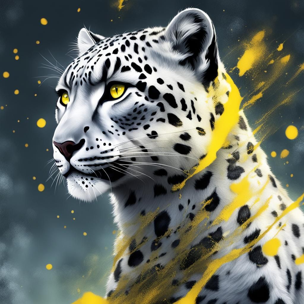 Mysterious Snow Leopard Hybrid Character