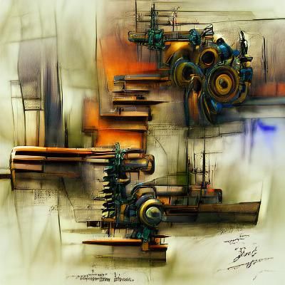 Abstract Mechanical Plant Concept Art