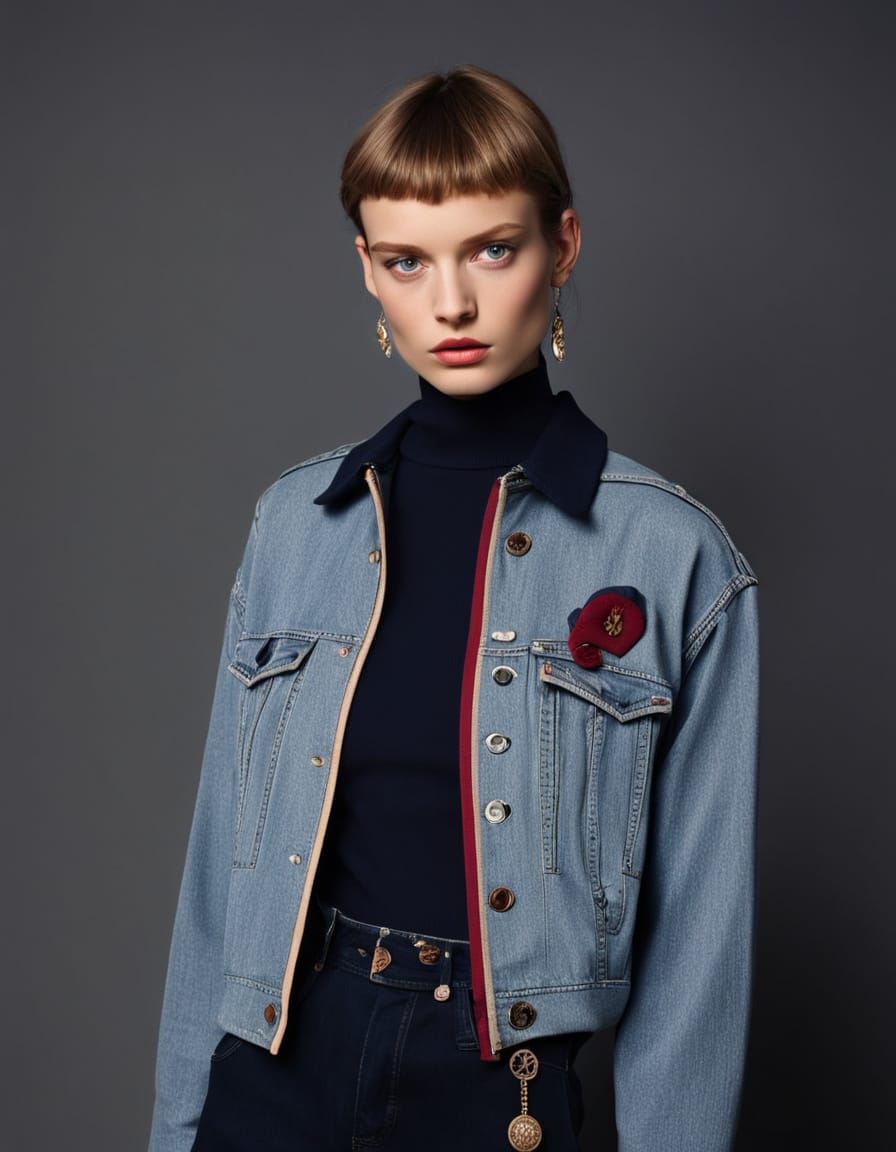 1990s Retro Fashion Portrait