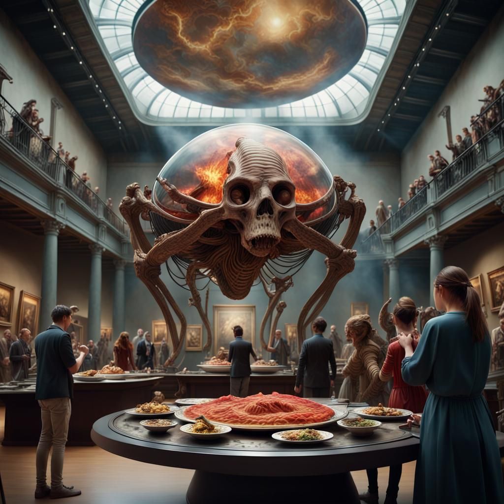 Human Brain Displayed as Digital Matte Painting