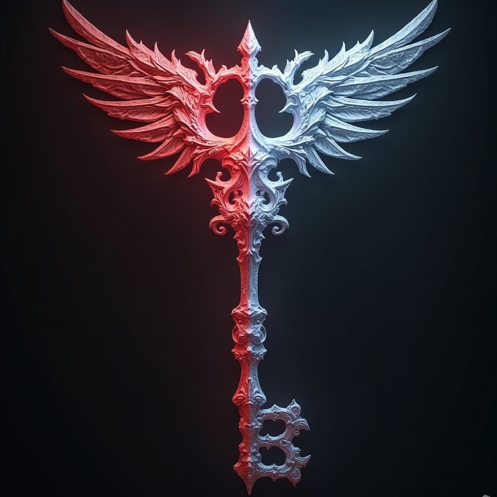 Keyblade of Light and Darkness: A Digital Art Piece