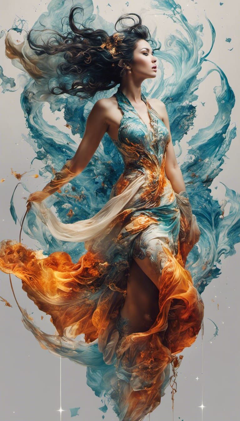 Stardust Lady in Space: Inkblot Style