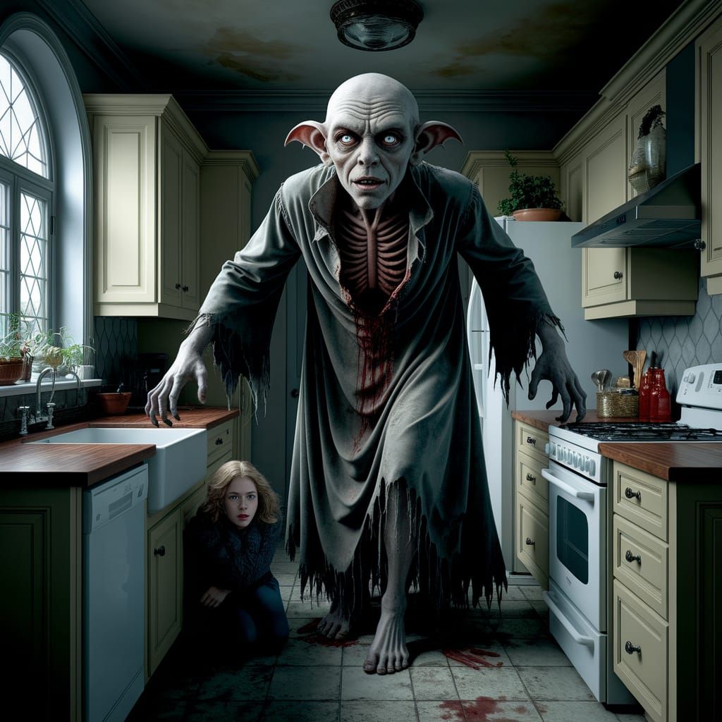 Terrifying Ghostly Apparition Charges Through Kitchen Walls