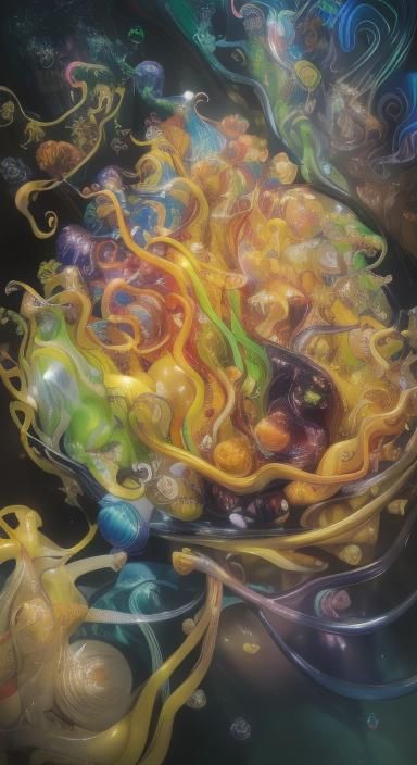 Optical Illusion: Escher and Chihuly Inspired Depth