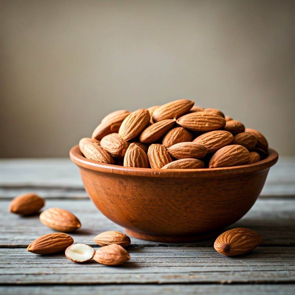 Almonds Still Life in Naturalistic Photography Style