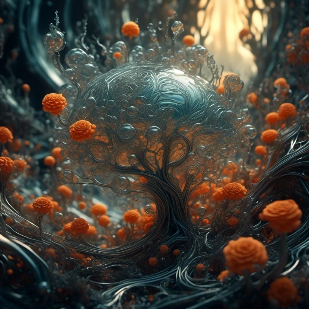 Ethereal Mandelbulb Surrealism Macro Photography