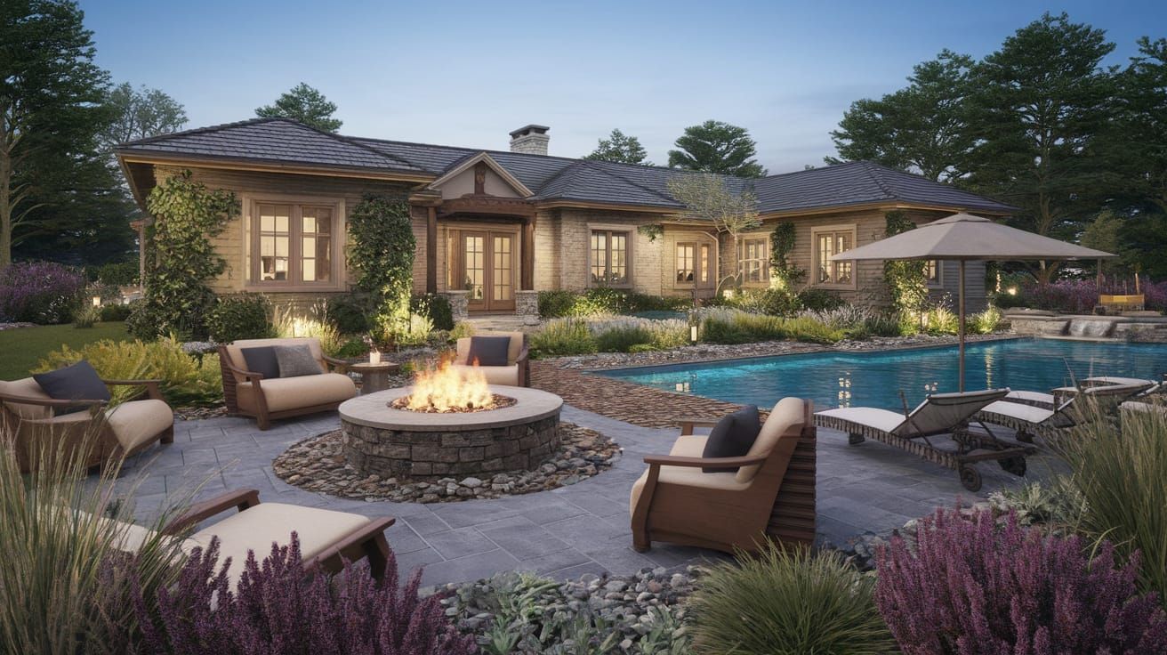 Empire Style House Blends into Verdant Landscape