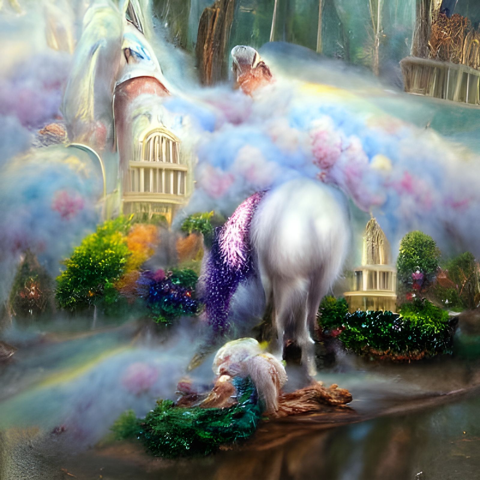 Ethereal Fantasy Scene in Kinkade Style