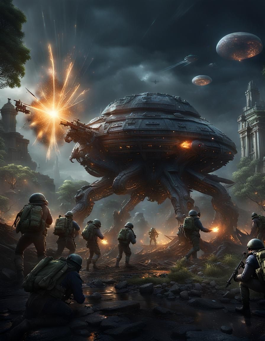 WW3 against robotic aliens