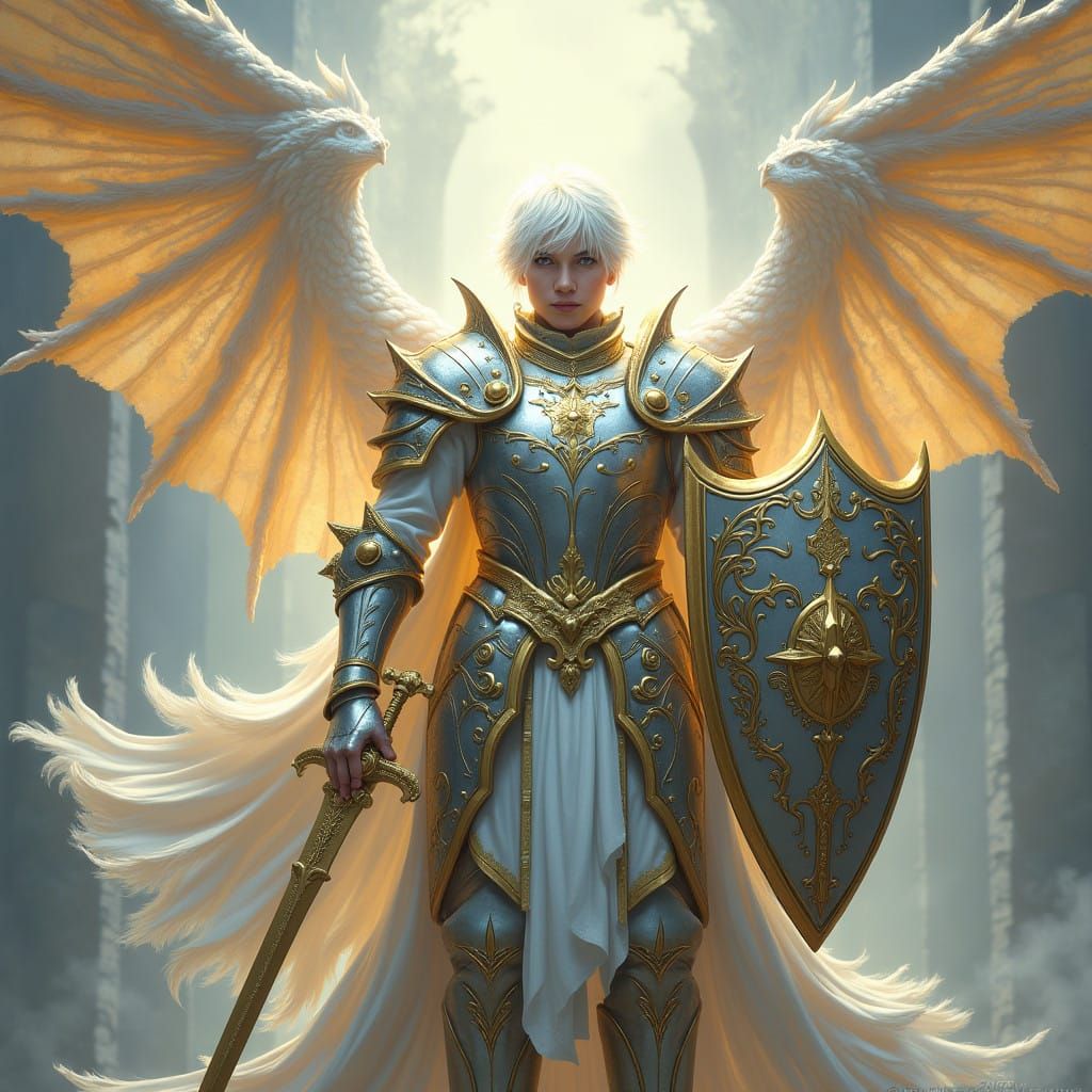 Majestic Holy Paladin in Ethereal Light