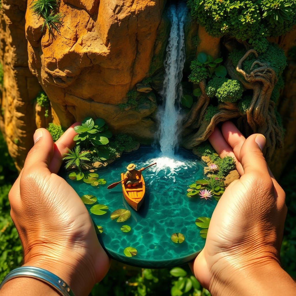 Intricate Hands in Nature's Harmony