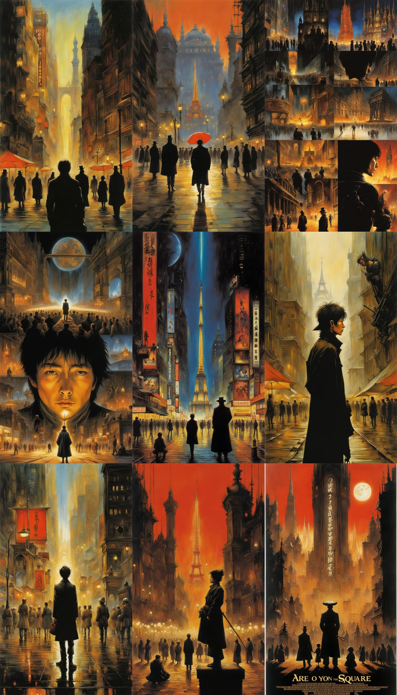 Surreal Movie Poster in Multiple Artistic Styles