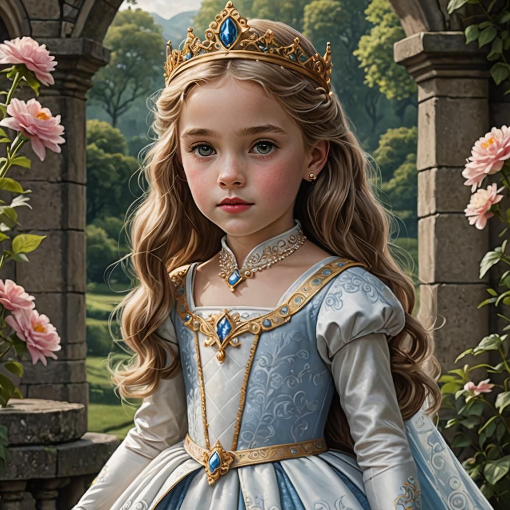 Royal Princess in a Medieval Castle Setting
