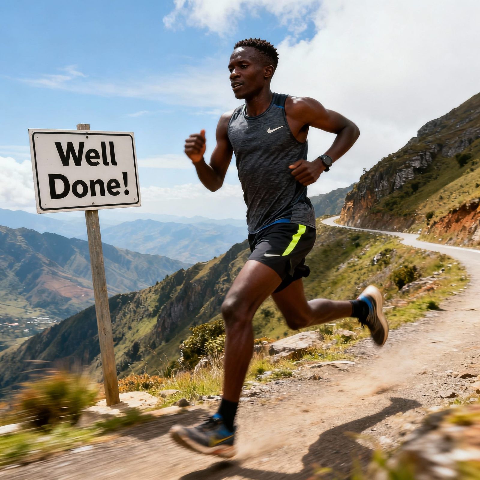 Shona Man Completes Mountain Run in Sports Kit