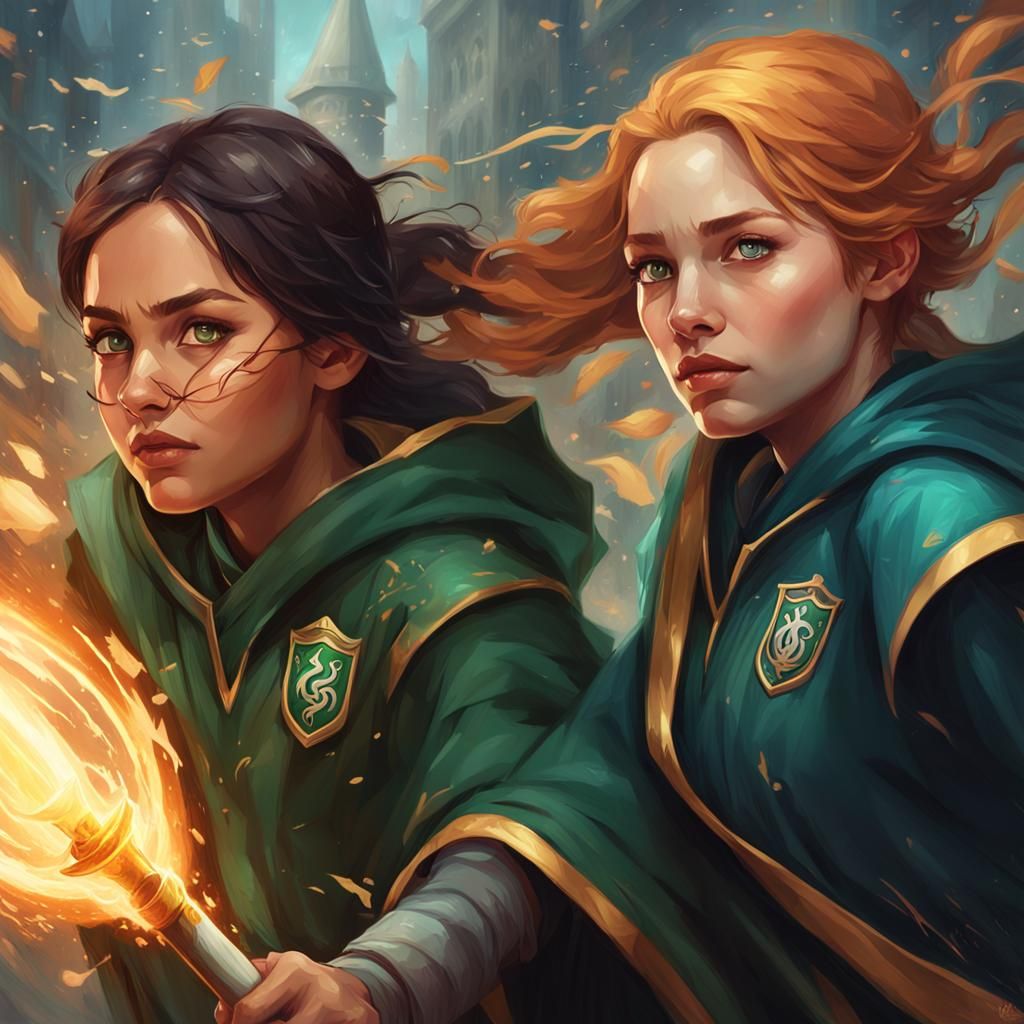 Rivals Playing Quidditch, Hyperdetailed Concept Art