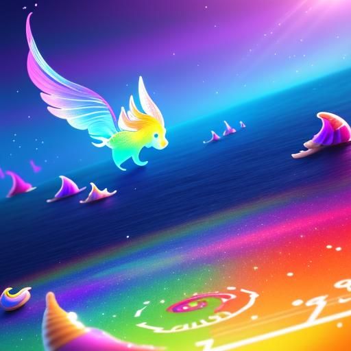 Surreal Merman and Mermaid Game in the Sky