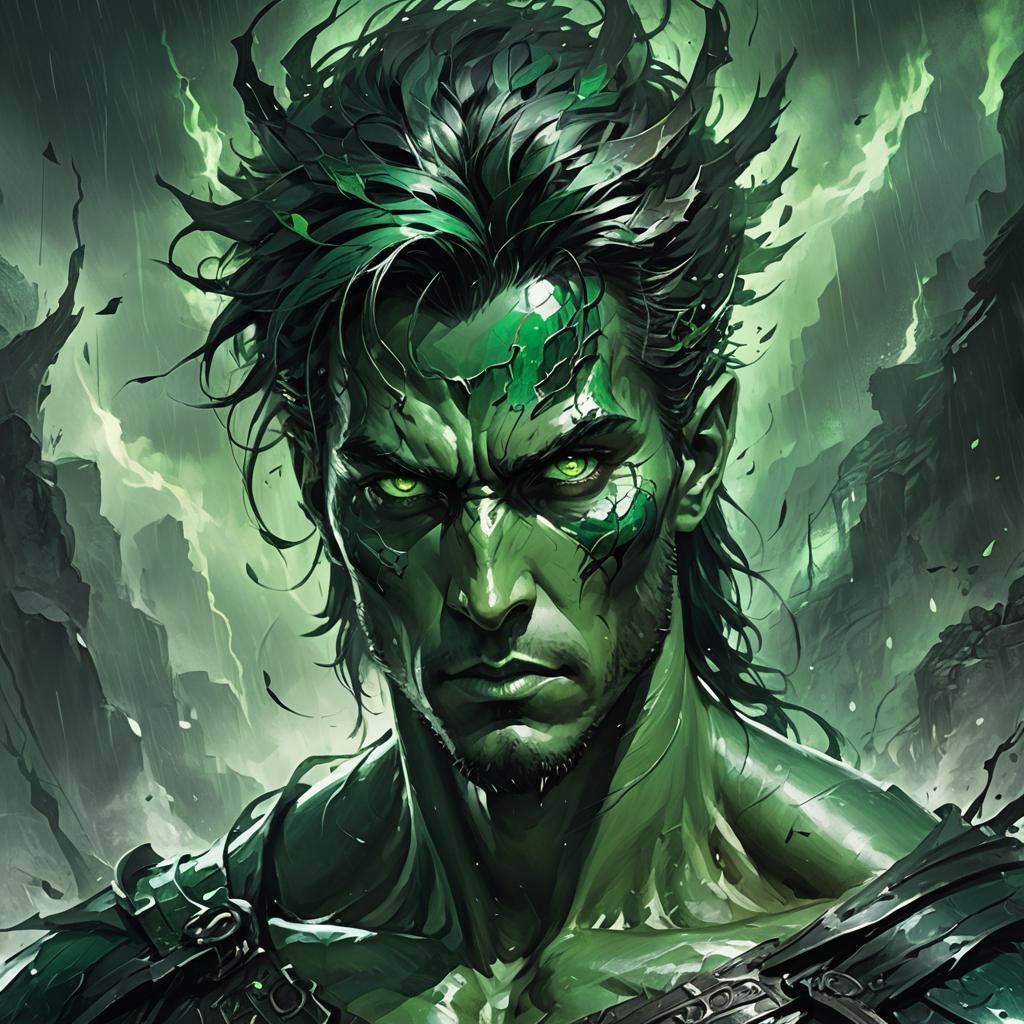 Menacing Bird in Storm of Money: Digital Painting