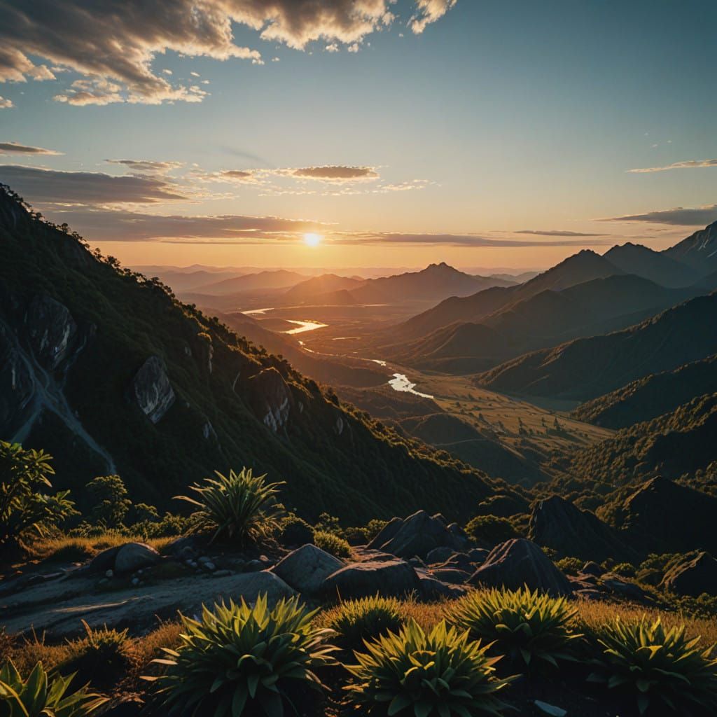 Epic Sunrise Over the Himalayas in Cinematic Film Style