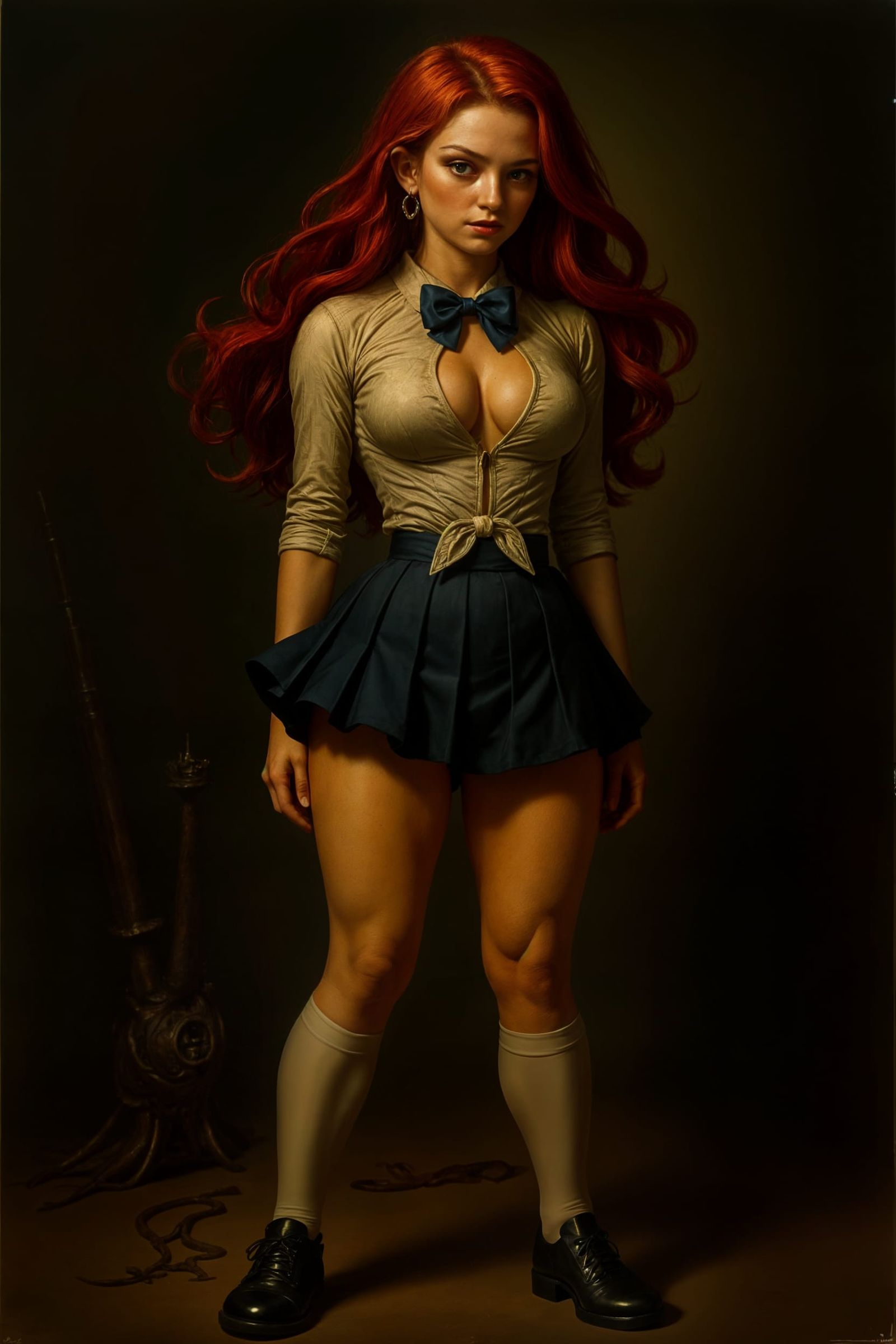 Giger-Inspired Oil Painting with Dutch Masters Lighting