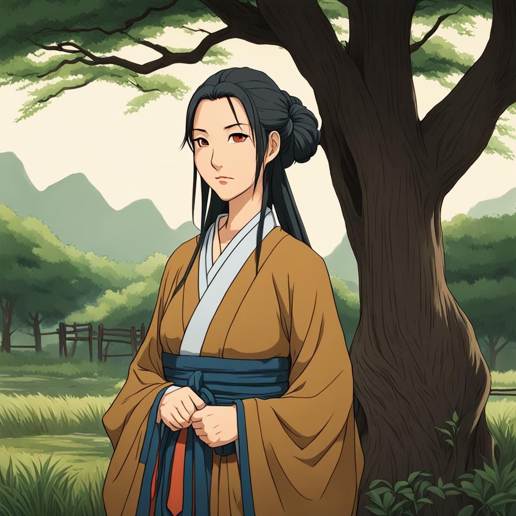 Anime Portrait of a Chinese Peasant Woman