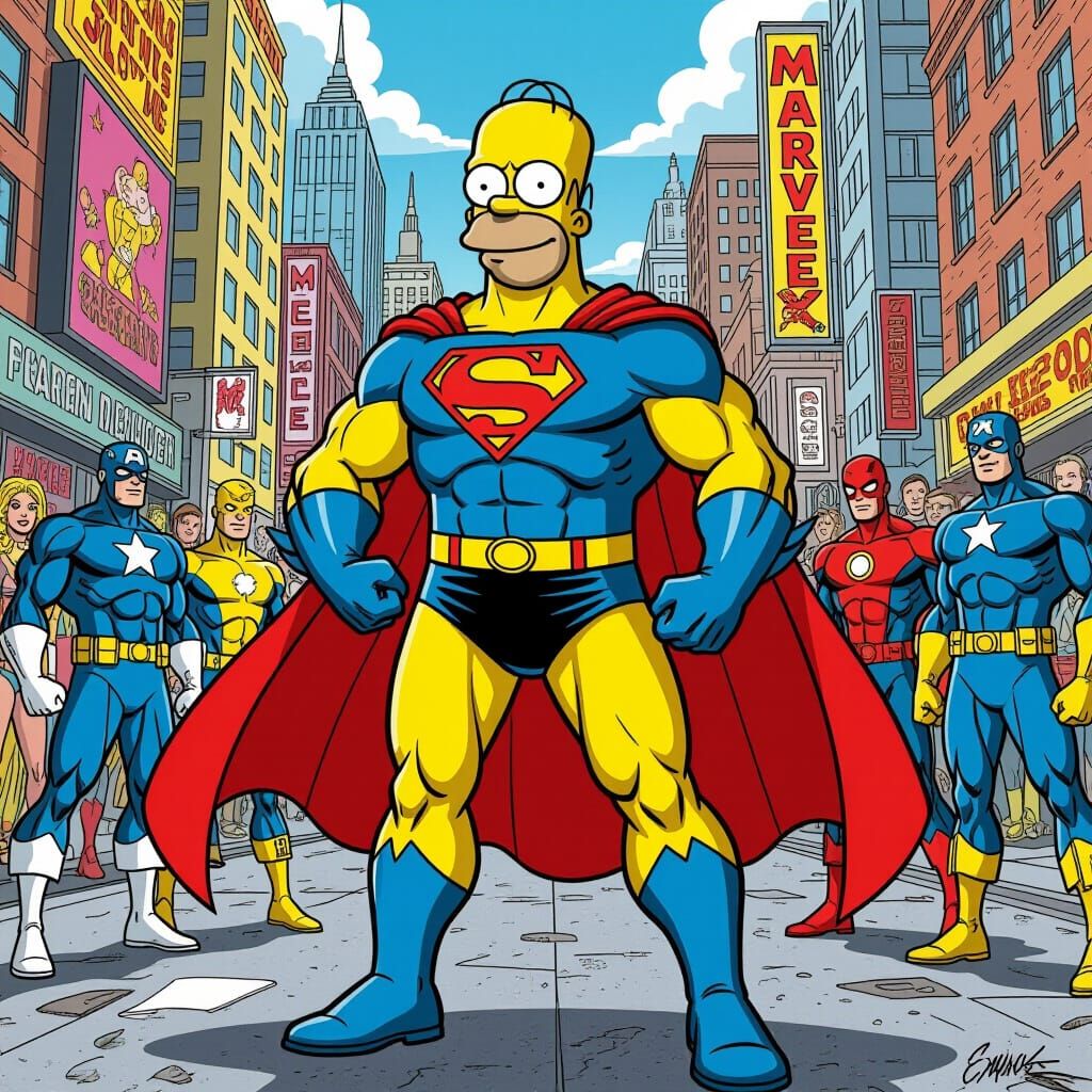 Homer Simpson: Superhero in Comic Book Metropolis