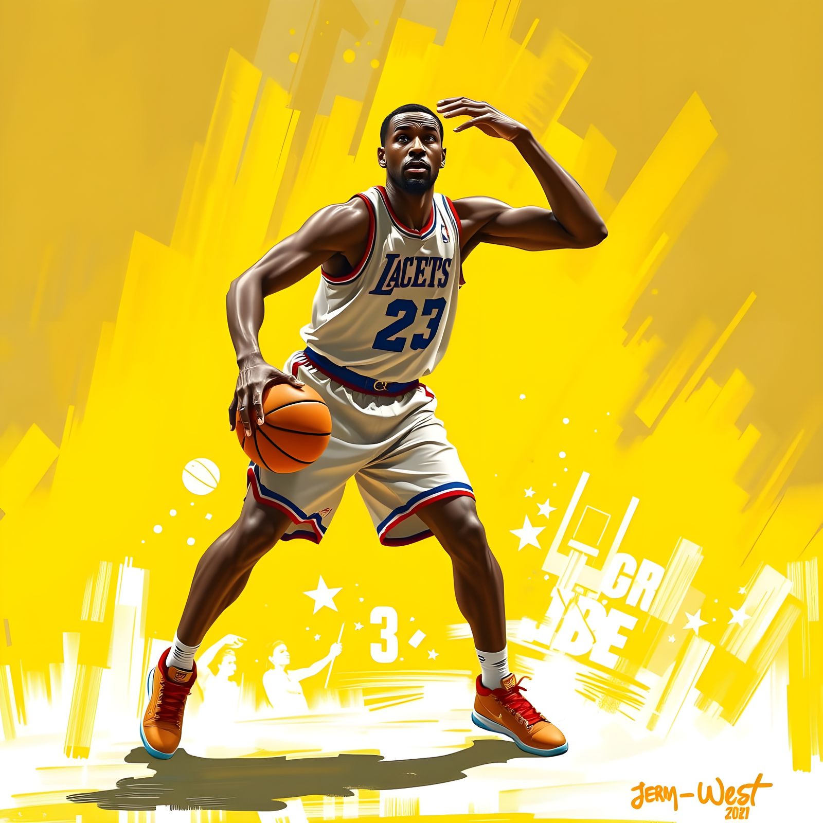 Realistic NBA Logo Player