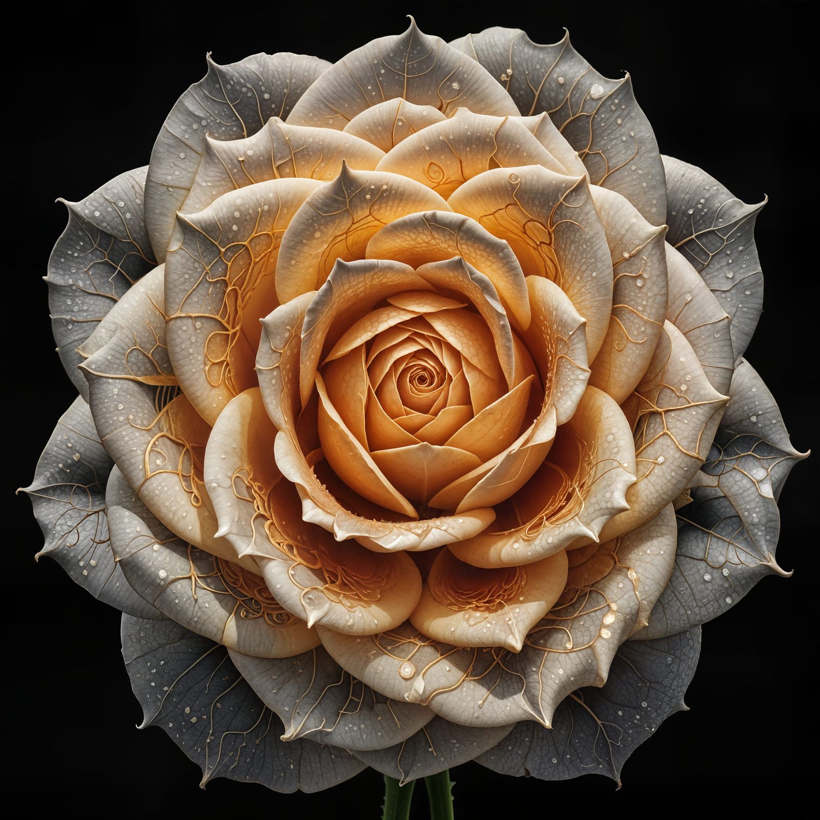 Surreal Floral Pattern Unfolds in Mathematical Harmony