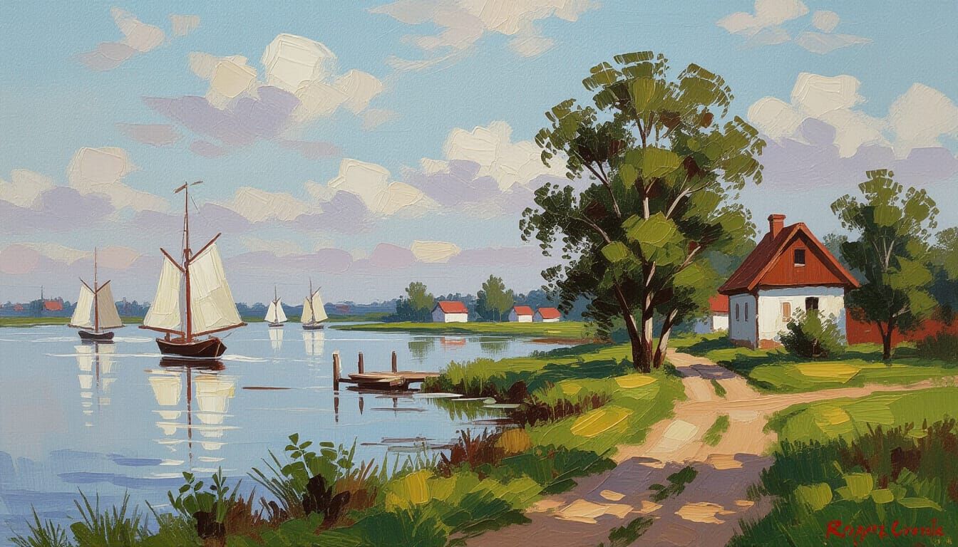 Luminous Landscape in Romantic Style