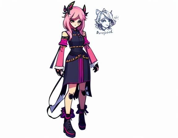 Cute Light European Character Design Art