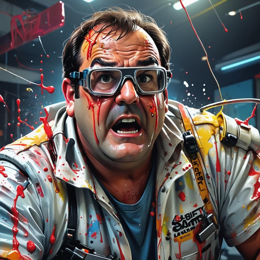 Phil Swift Look-Alike in Vivid Digital Art