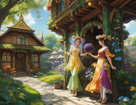 Storybook Fruit House in Whimsical Dreamland