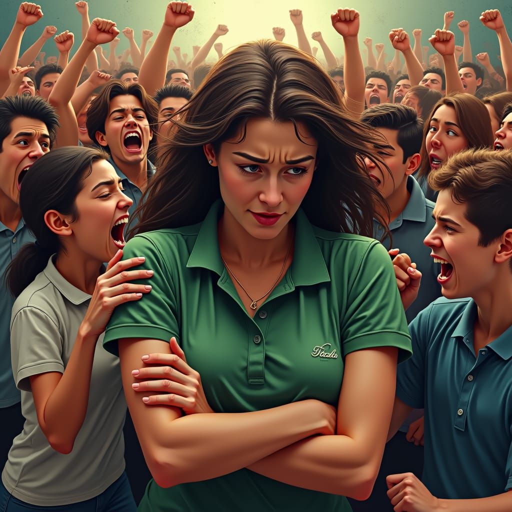 Woman Defends Herself From Students: Hyperrealistic Concept ...