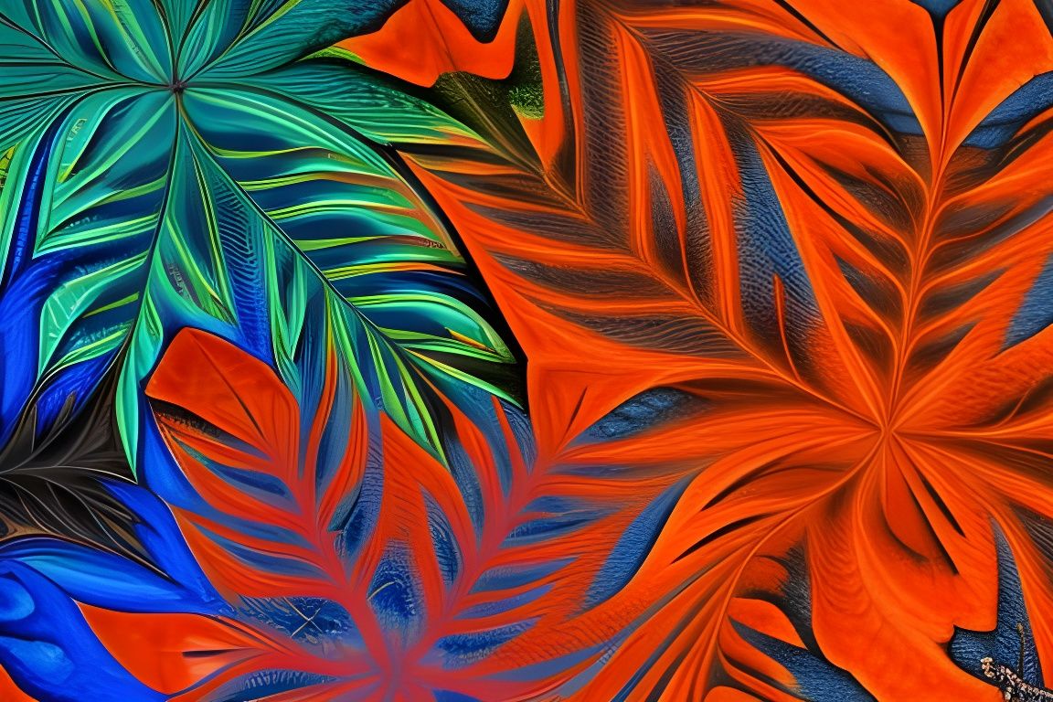 Fractal Jungle Pattern Inspired by Chantal Misplon