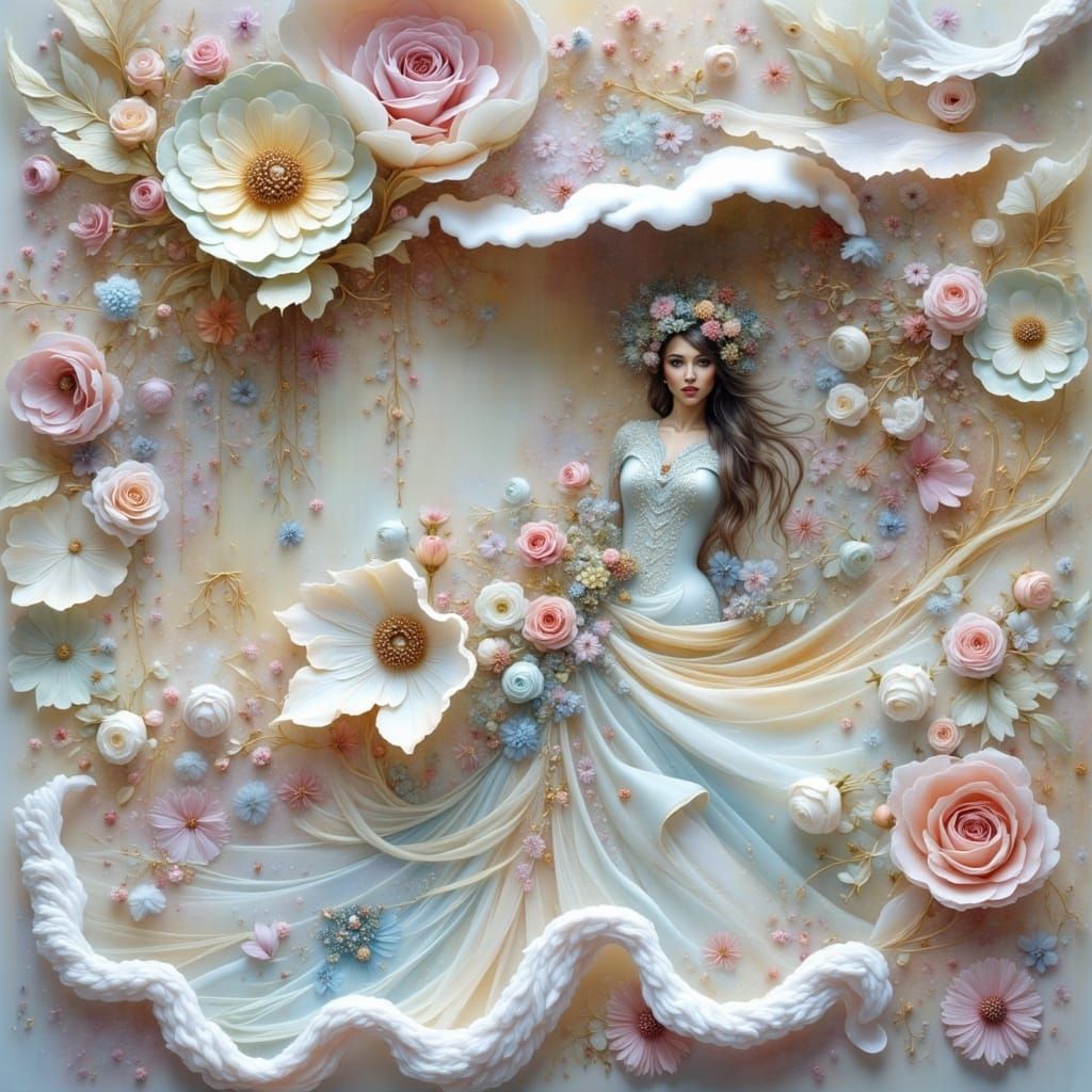 Surreal Christmas Queen in Enchanting Fairytale Chic