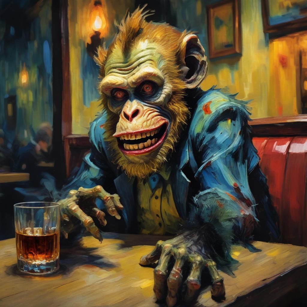 Vibrant Expressionist Portrait of a Wild Vincent Van Gogh