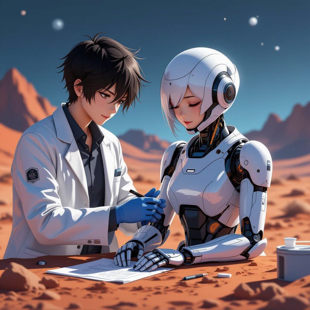 Anime Scientist Builds Emotional Android Companion on Barren...