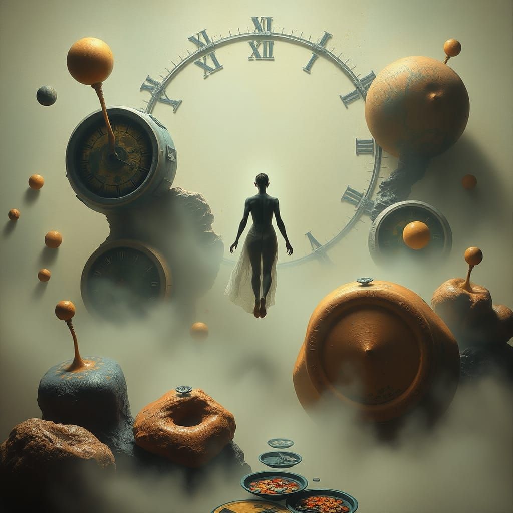 Dreamscape Figure in Surrealist Style