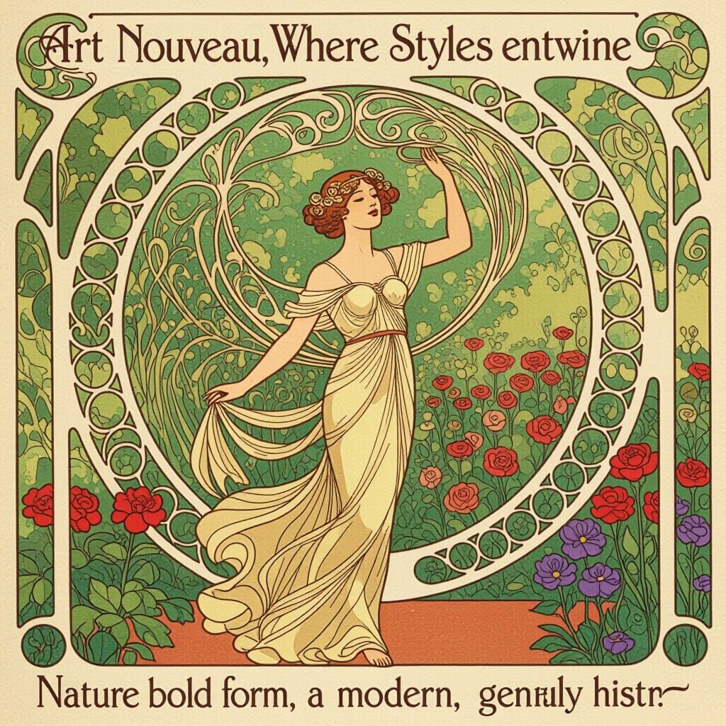 Art Nouveau and Deco Garden Fusion