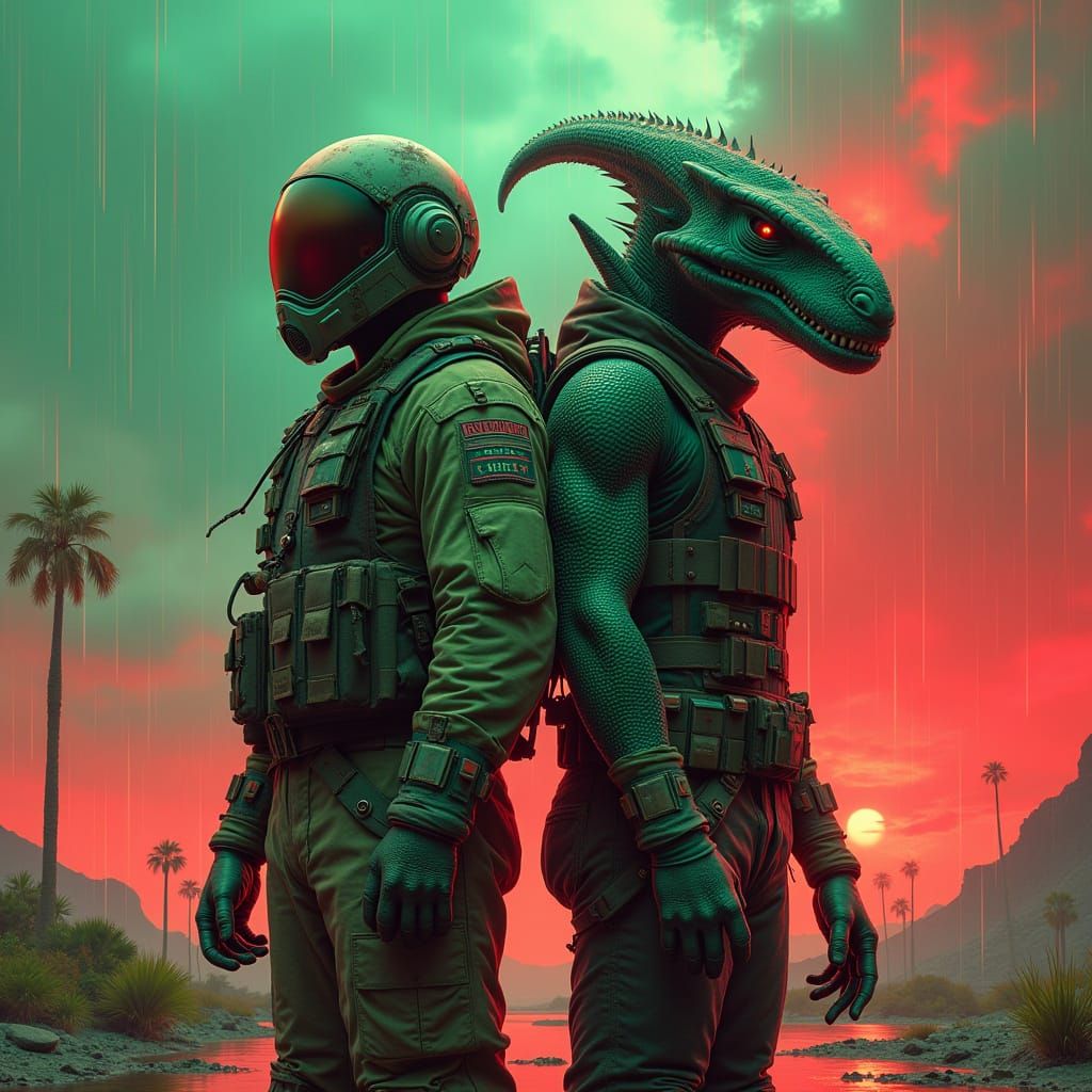 Storm-Scarred Heroes Stand United in a Dystopian Alien Lands...