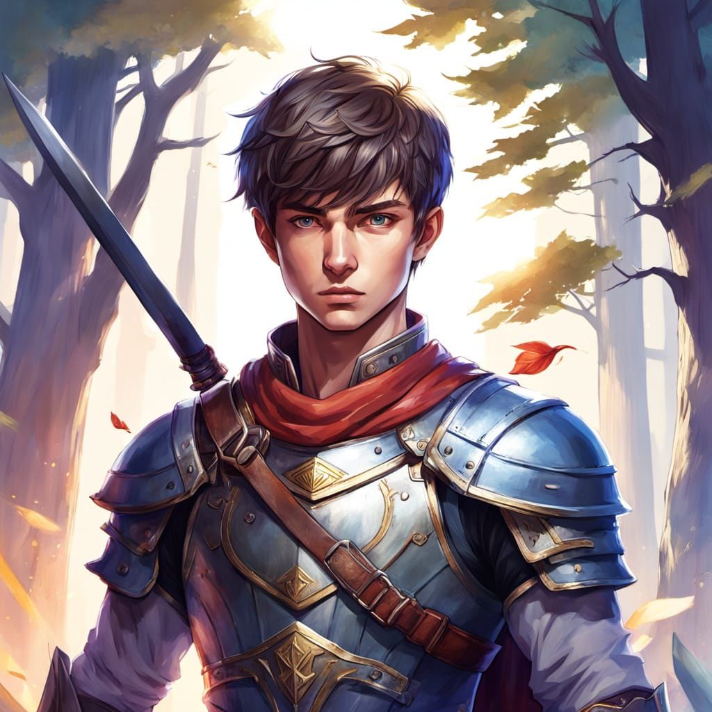 Realistic Fantasy Fighter in Golden Hour Sunlight