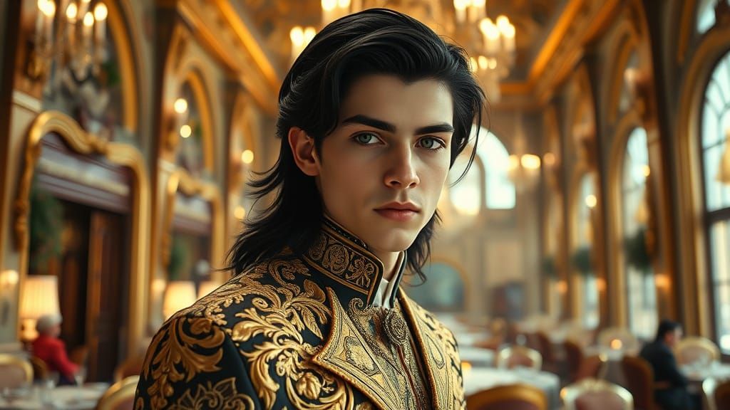 Dashing Young Noble in Ornate Attire